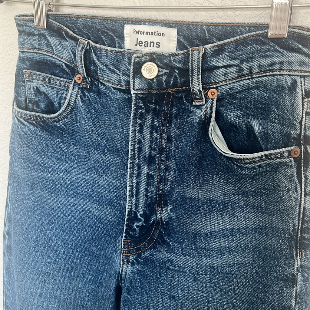 Reformation Liza Ultra High Rise Straight Jeans